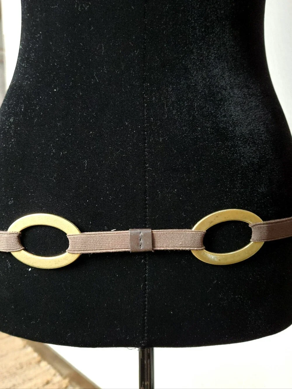 Vintage Lakeshore Drive Accessories Brown Gold Hook Belt Size Small Equestrian